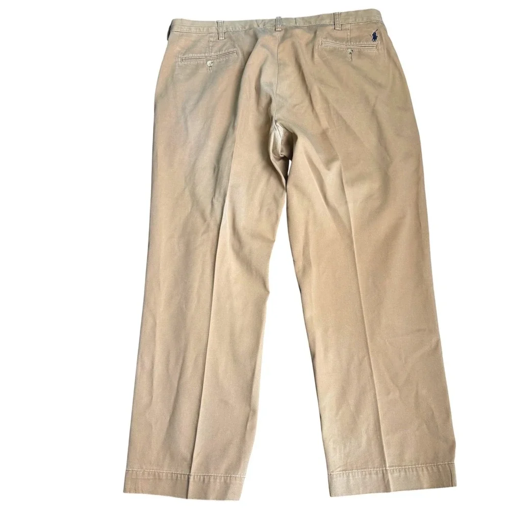 Polo Ralph Lauren Preston Pant Men 40x29 Khaki Tan Chino Twill Cotton Trousers
